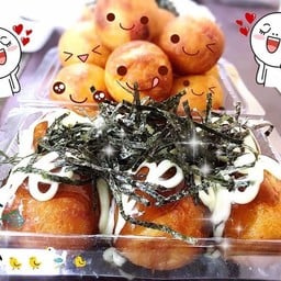 ทาโกะยากิรวมใส้(6 ลูก) (ทางร้านราดซอสโรยสาหร่ายตามรูป)