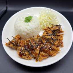 ข้าวไก่ทอด ซอสเทอริยากิ