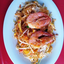 ผัดไทยวุ้นเส้นกุ้งสด
