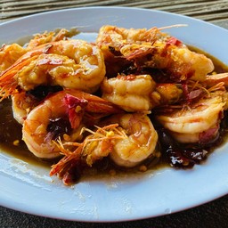 กุ้งราดซอสมะขาม