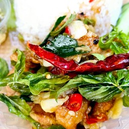 ข้าวปลาราดพริก