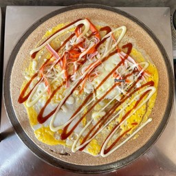 เครปร้อน ไข่+ชีส+ปูอัด