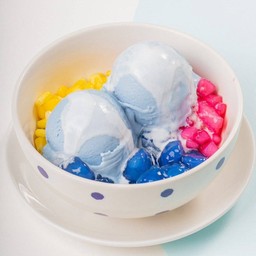 ไอศกรีมกะทิสด(อัญชัน)ใส่เครื่อง 3อย่าง