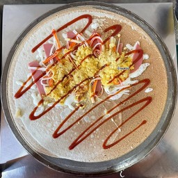 เครปร้อน โบโลน่า+ปูอัด+หมูหยอง+ชีส