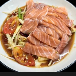 ตำแซลมอนบราวน์(ส่วนติดหนัง)