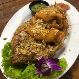 ปลาทับทิมทอดกระเทียม ( ตัว )