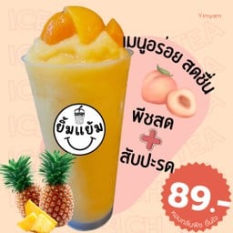 พีชสด + สับปะรด สมูทตี้