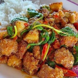 ข้าวกระเพรา_แคบหมู