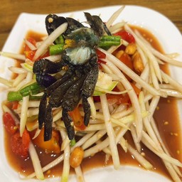 ตำปูปลาร้า(ปูจืด)