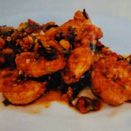กุ้งผัดซอสเห็ด LM