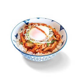 ข้าวหน้าหมูสไปซี่กิมจิ