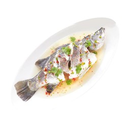 ปลากะพงนึ่งมะนาว