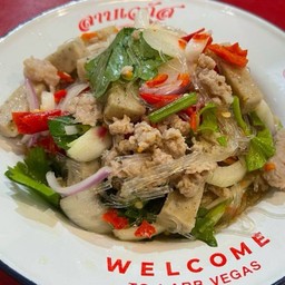 ยำวุ้นเส้นหมูสับ+หมูยอ