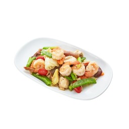 กุ้งผัดผักรวมมิตร