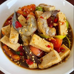 ตำหมูยอกุ้งสด