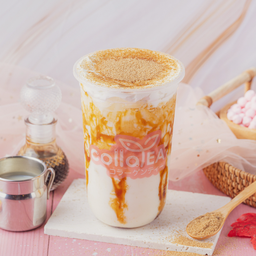 นมสด บราวน์ชูก้า พ่นไฟ Deli