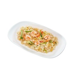 วุ้นเส้นผัดไข่กุ้งสด