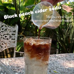 Black Peach Cider Soda