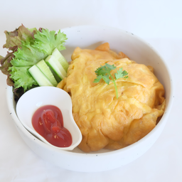ข้าวไข่เจียว Rice with Thai Omelet