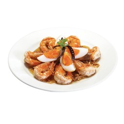 กุ้งทอดราดซอสมะขาม ไข่ลูกเขย