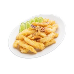 หมึกทอดราดน้ำปลาหอม