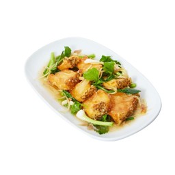 ปลาหิมะผัดคื่นช่าย