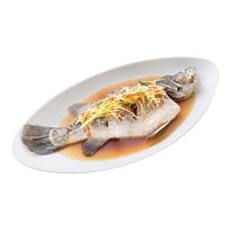 ปลากะพงนึ่งซีอิ๊ว