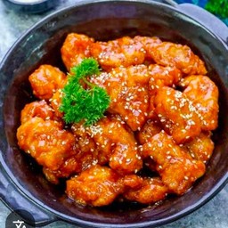 เอ็นไก่ทอดเคลือบซอสพริกเกาหลี