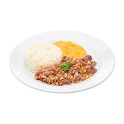 ข้าวกั้งกระเทียม ไข่ข้น