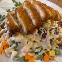 สลัดผัก&ไก่กรอบ