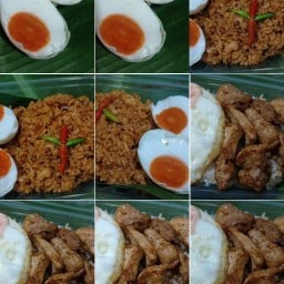 ข้าวคลุกน้ำพริกตาแดงอร่อย(ไข่ข้นข้าวคลุกน้ำพริก) หมูทอดซอสหอย