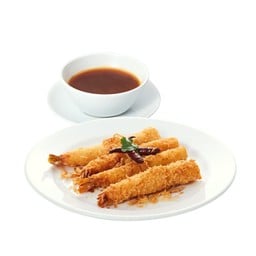 กุ้งชุบแป้งทอดราดซอสมะขาม