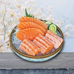 จัมโบ้ อัพไซส์ แซลมอน ซาชิมิ และ ท้องแซลมอน 6 ชิ้น