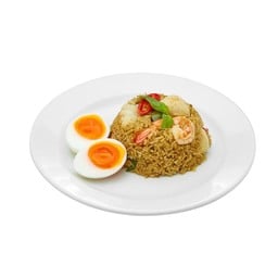 ข้าวผัดแกงเขียวหวานทะเล ไข่ยางมะตูม