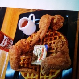 2 wings and waffle