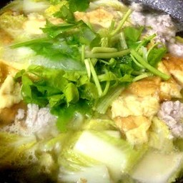 ต้มจืด วุ้นเส้น หมูสับ+ไข่เจียวน้ำ+สาหร่าย+ผักกาดขาว(ไข่1ฟอง)