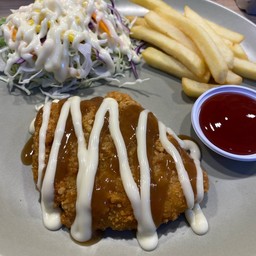 สเต็กไก่ทอด