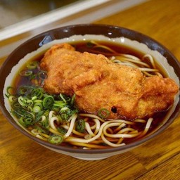 Udon-Hot-Large Karaage1P-200g อุด้งร้อน+ไก่ทอด 1 ตัวใหญ่ 温かい唐揚げうどん200