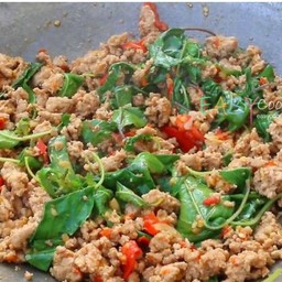 กะเพราหมูสับ(กับข้าว)🐷