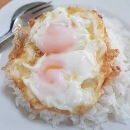 ข้าวไข่ดาวคู่ ไข่2ฟอง