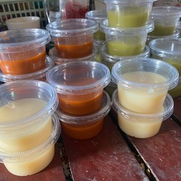 นมข้น ชาไทย ใบเตย กระปุกละ