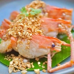 กุ้งแม่น้ำทอดกระเทียมทอง