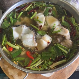 ปลาช่อนต้มยำ1ตัว