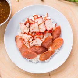 ข้าวหมูแดง+กุนเชียง