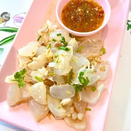 แมงกระพรุนน้ำมันงาน้ำจิ้มถั่วตัด