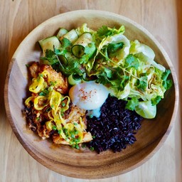 BBQ Pork belly rice salad