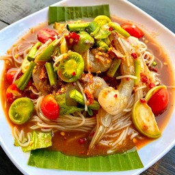 ตำซั่วกุ้งสด