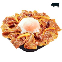 ข้าวหน้าล้นหมูสไปซี่ไข่ออนเซ็น