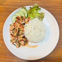 ข้าวพล่าไก่ย่าง