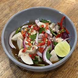 ยำน้ำปลาร้าหมูยอ